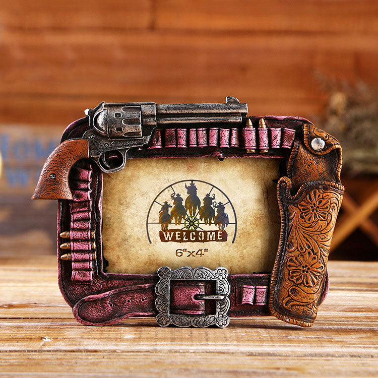 Western Cowboy Style Picture Frame - 07 - HOMYEA