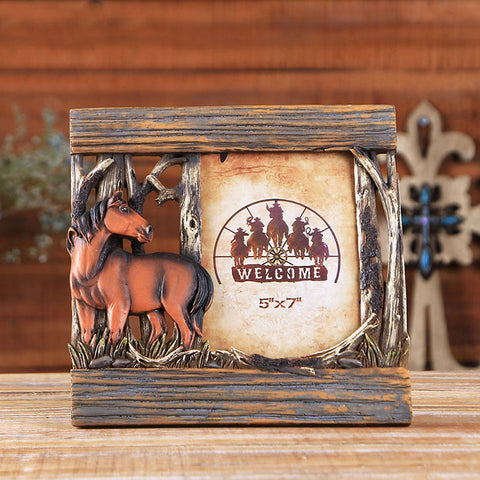 Western Cowboy Style Picture Frame - 04 - HOMYEA