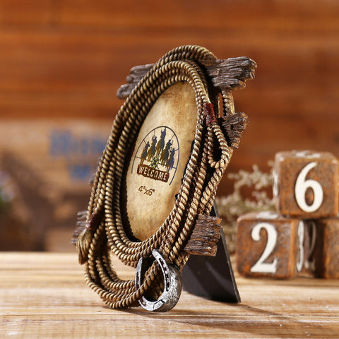 Western Cowboy Style Picture Frame - 09 - HOMYEA