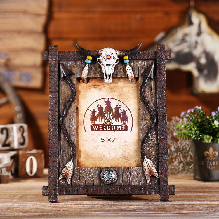 Western Cowboy Style Picture Frame - 06 - HOMYEA