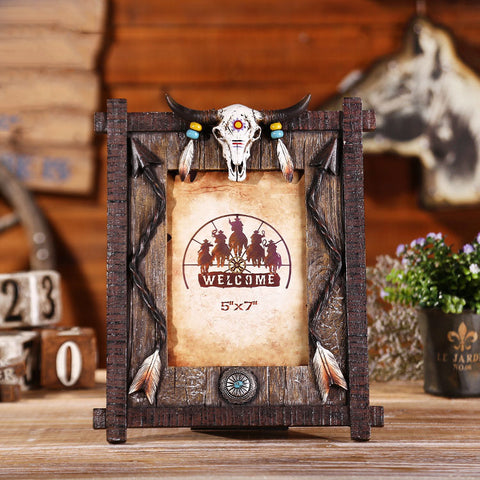 Western Cowboy Style Picture Frame - 06 - HOMYEA